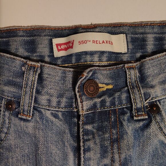 Levis 550 Relaxed Fit Jeans Boys Size 10 Reg 25x25 Casual Outdoors Dark Wash - Picture 4 of 8